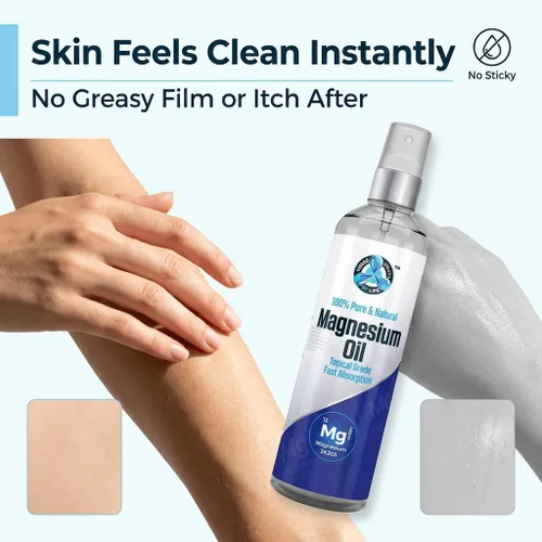 Miniatura 3 de Spray de aceite de magnesio puro, grande de 8 onzas líquidas, grado USP, puro 100% natural, procedente directamente del fondo marino de Zechstein
