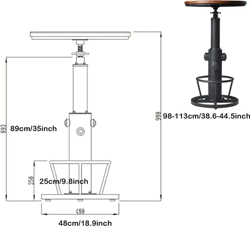 Miniatura 9 de Juego de mesa y taburetes de altura de barra de 3 piezas para cóctel, bistró, fiesta de pub en casa, patas de metal de soldadura, parte superior