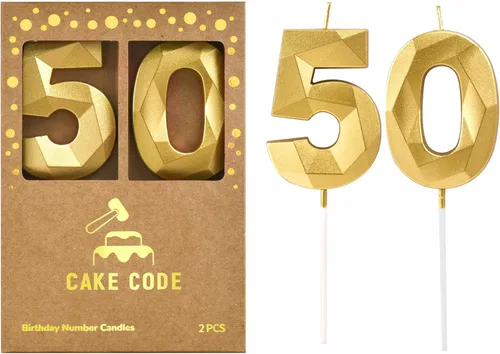 Miniatura 26 de Velas de 7 cm de Oro Cristal Número 17 para Pastel de Cumpleaños, Velas de Oro y Número para Celebración de Fiesta