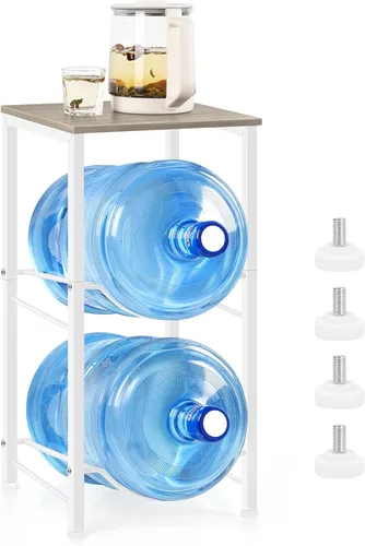 Miniatura 14 de Soporte para jarra de agua de 5 galones, dispensador de agua con estante superior, estante de almacenamiento para jarra de agua de 5 galones