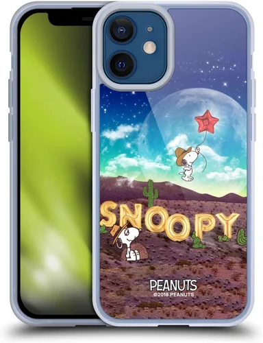 Miniatura 97 de Head Case Designs Funda de gel con licencia oficial de Peanuts Nebula Cactus Needles Snoopy Space Cowboy [protección de grado militar] compatible