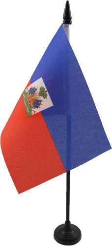 Miniatura 102 de Bandera de mesa de Anguila de 4 x 6 pulgadas, bandera de escritorio británica de Anguila, 5.9 x 3.9 in, palo y base de plástico negro AZ FLAG