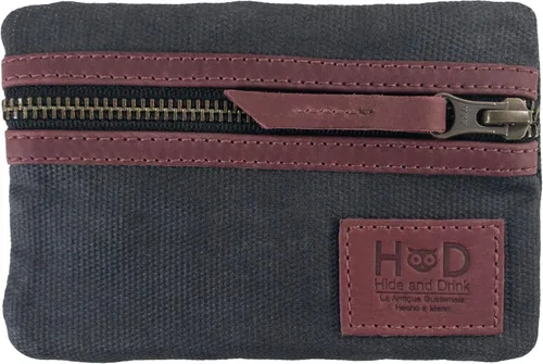 Miniatura 2 de Hide & Drink, Estuche de bolsillo multiherramientas, Bolsa compacta multiusos con cremallera para artículos de diario (EDC), Mini estuche de Carbón