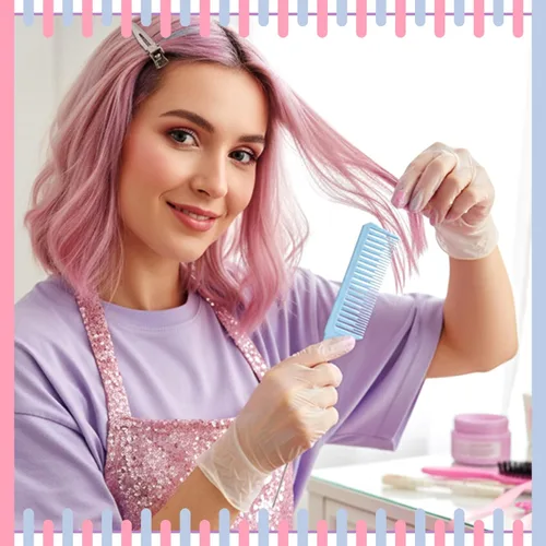 Miniatura 6 de Patelai Juego de 6 peines de resaltado, peine para tejer el cabello, corte seccionado, cola de rata, peinado para reflejos, balayage, coloración