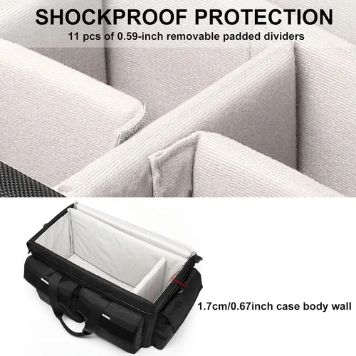 Miniatura 5 de Bolsa grande para cámara, bolsa de cubo Cine para equipo de cámara, fotógrafo, videógrafo, videógrafos, Negro, Moda