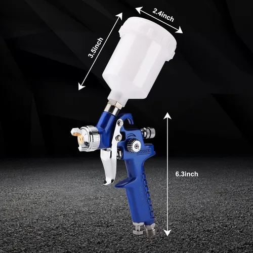 Miniatura 5 de ENDOZER Pistolas pulverizadoras HVLP mini de uso general para automóviles, pulverizador de pintura para detalles de automóviles, reparación puntual