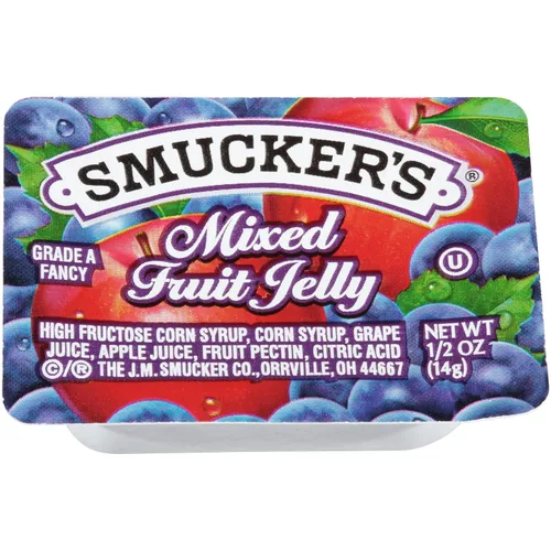 Miniatura 2 de Smucker's Jalea de frutas mixtas, taza de plástico de control de porciones de 1/2 oz, caja de 200