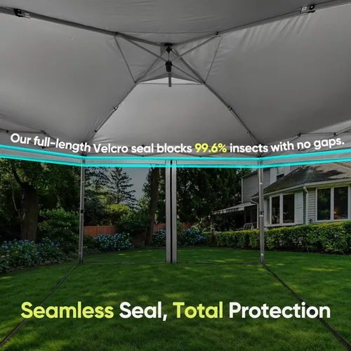 Miniatura 4 de Toldo desplegable Quictent Ez con pantalla de malla para carpa, con laterales de malla Canela