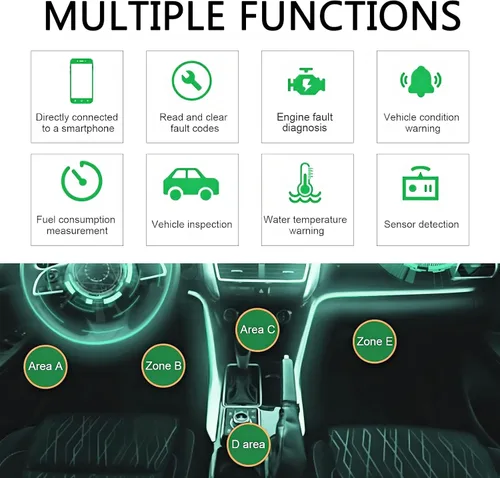 Miniatura 4 de Herramienta de Diagnóstico Bluetooth OBD2 para Automóvil, Dispositivo Inalámbrico para Reiniciar y Borrar Códigos de Falla, Escáner que Elimina