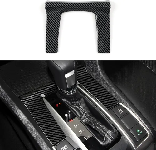 Miniatura 29 de Calcomanías de panel de consola central de aire acondicionado para Honda Civic 2016-2021, accesorios de 10ª generación, calcomanías de fibra