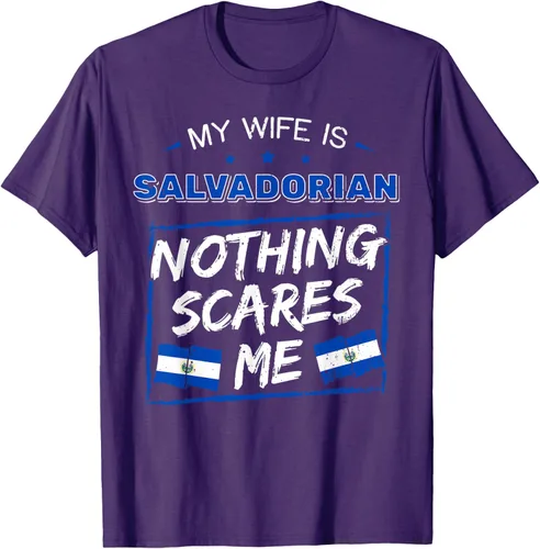 Miniatura 77 de Camiseta con la bandera de raíces salvadoreñas de El Salvador My Wife Is Salvadoran Roots, Negro