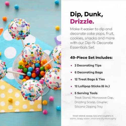 Miniatura 3 de Wilton 2104 – 0032 Candy Melts DIP y clip Decoración Essentials Set