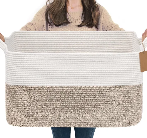 Miniatura 16 de Goodpick Cesta de Almacenamiento Negra para Estantes, Cestas Tejidas para Almacenamiento, Cestas de Almacenamiento de Juguetes para Niños, Cesta