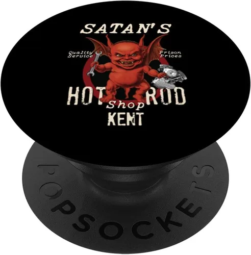 Miniatura 6 de Satan's Retro Hot Rod Shop Fat Devil KENT Shovelhead PopSockets MagSafe PopGrip for iPhone