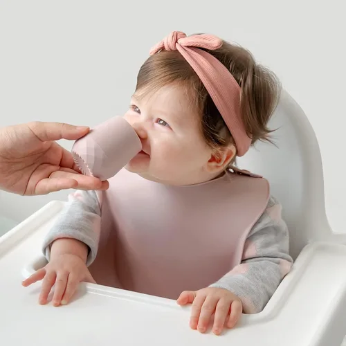 Miniatura 3 de SAMiGO Tazas de silicona para bebés de 6 a 12 meses, pequeñas tazas abiertas para entrenamiento y beber agua, suministros para el destete guiado por