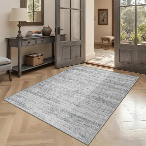 Miniatura 29 de Alfombras para pasillos antideslizantes 2x8, alfombra de pasillo moderna lavable para entrada, alfombra de piso suave resistente a manchas para Gris
