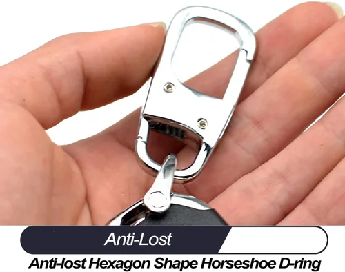 Miniatura 4 de MECHCOS Llavero de Metal para Coche con Clip Portallaves con Anillo de Llave de Valet Desmontable y Anillo en D Antipérdida para Hombres y Mujeres