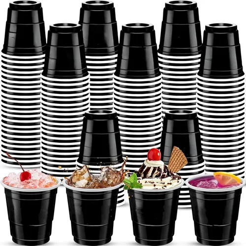 Miniatura 43 de 500 piezas Vasos de Chupito de Plástico Lake Bule de 2 onzas vasos de chupito azules Revelación de Género vasos de chupito desechables para beber