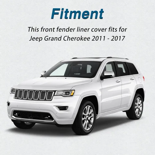 Miniatura 4 de Cubierta del trazador de líneas de la hoja delantera, cubierta del trazador de líneas del guardabarros delantero compatible con Jeep Grand Cherokee