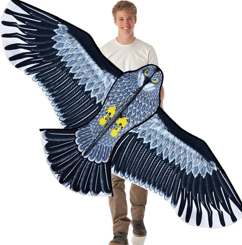 HENGDA KITE - Águilas fuertes. Enormes cometas de águila principiantes para niños y adultos. 74 pulgadas
