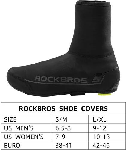 Miniatura 7 de ROCKBROS Fundas para Zapatos de Ciclismo Cubiertas de Zapatos de Invierno Calentadoras Resistentes al Agua Térmicas Cubiertas de Zapatos