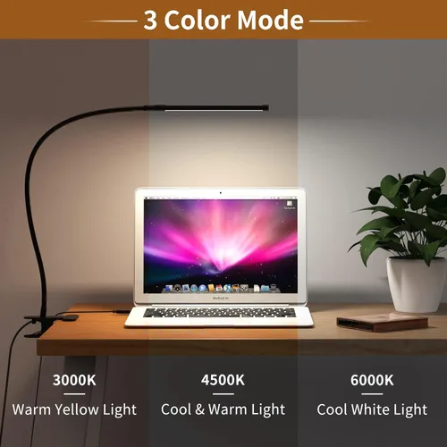 Miniatura 2 de iZELL Luz de Libro, Luz de Lectura LED con Clip [3 Modos de Color y 10 Niveles de Brillo] Lámpara de Libro Flexible de Cuello de Ganso para Niños