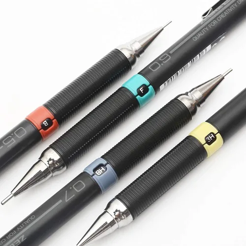 Miniatura 2 de YYMIYU Portaminas mecánico gris azul 2.3 ft lápiz de escritura cómica 1 paquete