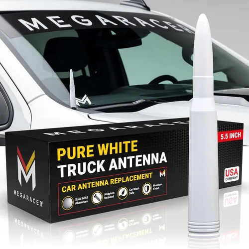 Miniatura 12 de Antena de bala de 50 calibre anodizada para camión - Compatible con Ford F150 F250 Bronco RAM 1500 Chevy Silverado GMC Sierra Tundra Tacoma