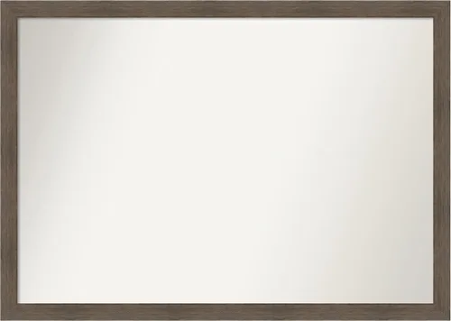 Miniatura 342 de Amanti Art Espejo de pared personalizado no biselado (24 x 27 pulgadas), marco estrecho de nogal chipre - varios tamaños personalizados - Espejo