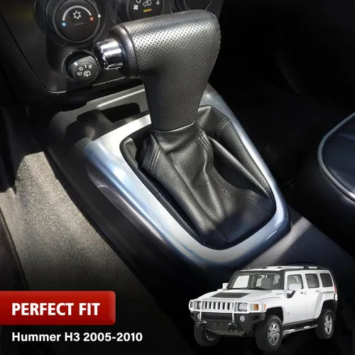 Miniatura 4 de KBH Funda para maletero de palanca de cambios para Hummer H3 2005-2011, accesorios interiores de cuero de vinilo, tapicería duradera para maletero