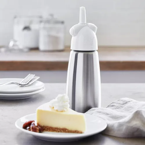 Miniatura 10 de iSi North America Easy Whip Plus (1 pinta) - Batidor de crema con botella de acero inoxidable, fácil de usar para aderezos con sabor casero