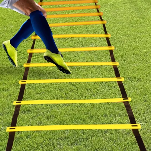 Miniatura 4 de kowaku Escalera de agilidad, accesorio de fitness de fútbol, equipo de entrenamiento de velocidad de fútbol ajustable, escalera de velocidad