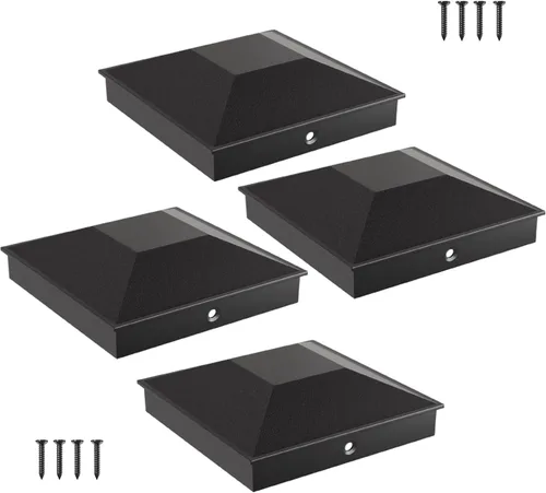 Miniatura 8 de HILLMASTER Tapas de poste de 4 x 4 para postes de valla de madera de 3.5 x 3.5 pulgadas, a prueba de agua, a prueba de rayos UV, duradero, cubierta