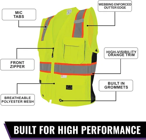 Miniatura 3 de Global Glove High Visibility Safety Vest, Lightweight and Breathable