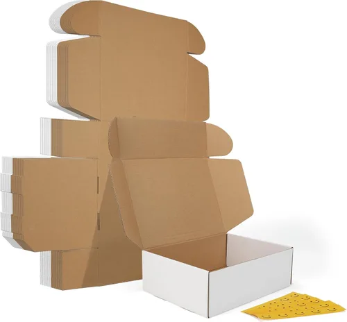 Miniatura 22 de HORLIMER Paquete de 40 cajas de envío de 5 x 5 x 5, caja de cartón corrugado blanco para correo, embalaje, pequeñas empresas