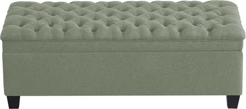 Miniatura 17 de WUTUTUEE Banco Otomán de Almacenamiento de Tela de 51", Banco Otomán de Almacenamiento Rectangular Tapizado Acolchado para Pie de Cama, Banco