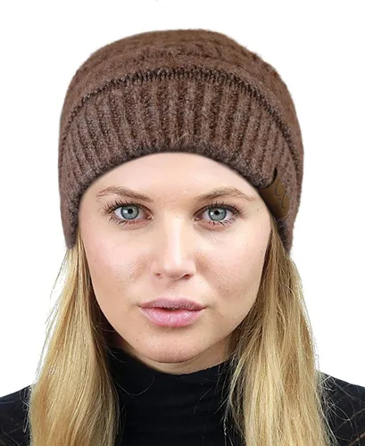 Miniatura 543 de C.C Trendy Warm Chunky Soft Stretch Cable Knit Beanie