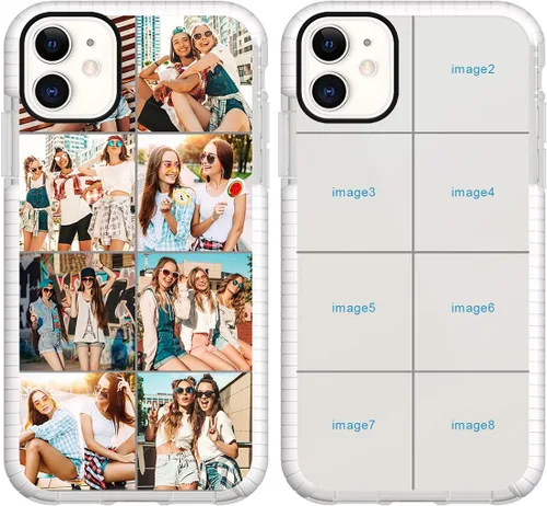 Miniatura 25 de Funda de teléfono personalizada para iPhone 11, diseño personalizado de fotos de collage de múltiples imágenes, resistente a los golpes, resistente