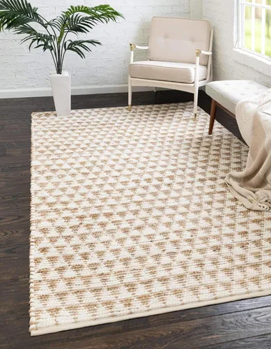 Miniatura 14 de Unique Loom Chindi Jute Collection - Alfombra de área (2 pies 2 pulgadas x 6 pies 1 pulgada, blanco/natural)