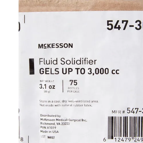 Miniatura 6 de McKesson Solidificador de líquido - Rápido, eficaz, geles de hasta 3,000 cc - Botella con tapa de rosca, 3.1 onzas, 1 unidad, 75 paquetes, 75