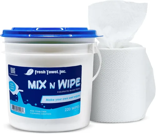 Fresh Towel Mix-N-Wipe - Recambio de toallitas secas, 1 paquete (220 hojas), haz tus propias toallitas húmedas, hojas de 6 x 9 pulgadas, toallas de