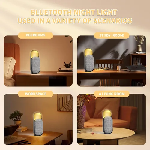 Miniatura 5 de Luz nocturna 3 en 1 + altavoz Bluetooth + máquina de sonido de ruido blanco, máquina de sonido multifuncional para bebés, luz nocturna recargable