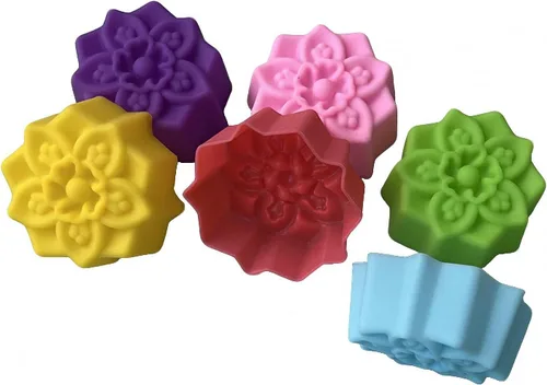 Miniatura 25 de 36 PCS Moldes para Hornear en Forma de Flor de Silicona Grado Alimenticio Antiadherente Mini Bandejas para Cupcakes, Pudines, Chocolates