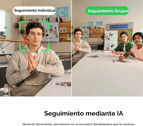 Miniatura 5 de Insta360 Link 2 - Cámara web PTZ 4K para PC/Mac, sensor de 1/2 pulgada, seguimiento AI, HDR, micrófono con cancelación de ruido AI, control