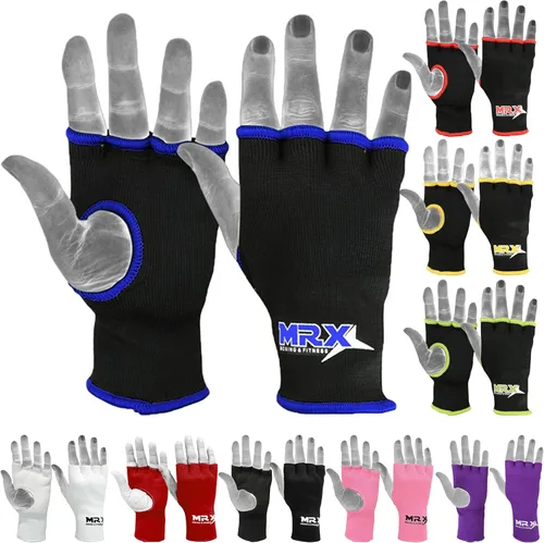 Miniatura 6 de Muay Thai - Guantes interiores de boxeo protectores para mano, puño de MMA (rosa, L)