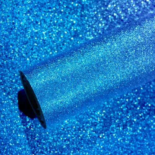 VEELIKE Papel tapiz con purpurina azul para pegar y despegar, papel de contacto con purpurina para armarios, cajones, decoración de pared, 15.7 x