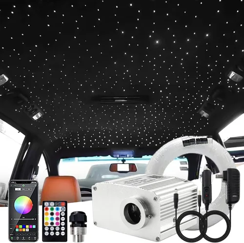 ATOKEE Kit de Cielo Estrellado (Headliner) de 10W, 550 unidades, 0.03 pulgadas, 13.1 pies, luces de estrella de fibra óptica parpadeantes para uso