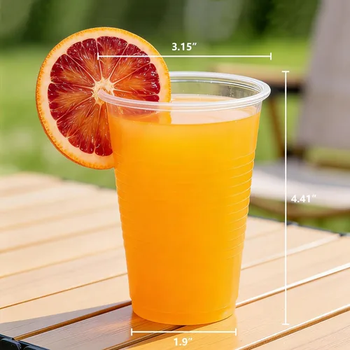 Miniatura 3 de TashiBox, copas de plástico transparente descartables para fiestas, 12 onzas, 200 unidades 12oz-200set-Clear