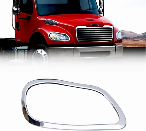 Miniatura 3 de Torque Par de biseles cromados para faros delanteros de repuesto para Freightliner M2 M-2 100 106 112 de clase ejecutiva para camiones de clase