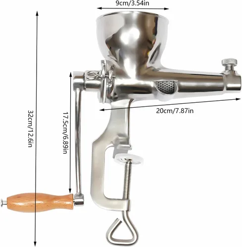 Miniatura 4 de Exprimidor manual Exprimidor de hierba de trigo Extractor de frutas y verduras Prensa manual Exprimidor de cítricos de acero inoxidable